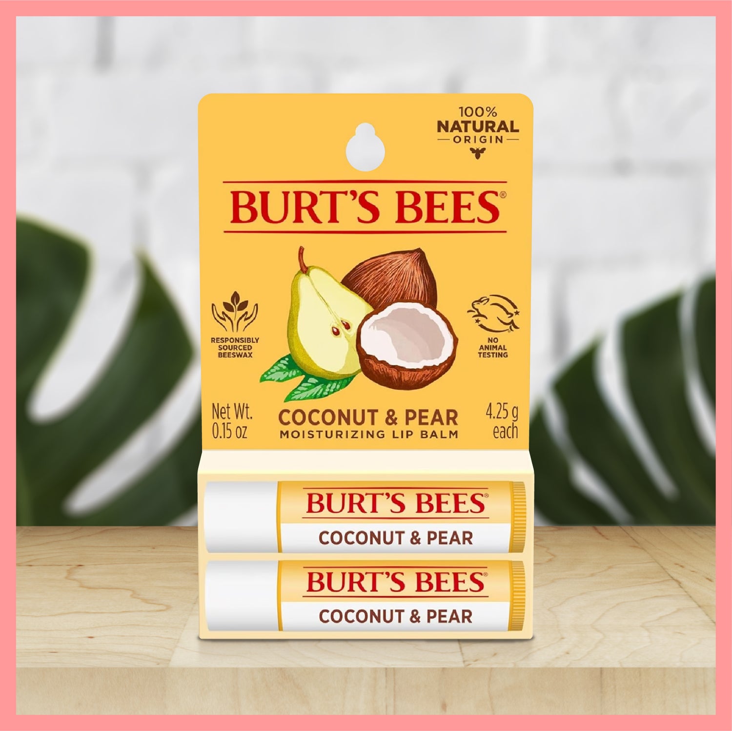 BÁLSAMO LABIAL x2 COCO Y PERA 6/2x0.15oz