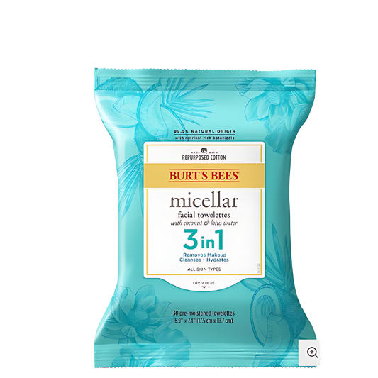 Toallitas Desmaquillantes Micelar 3 en 1 de Burt's Bees: Limpieza Profunda y Suavidad Natural