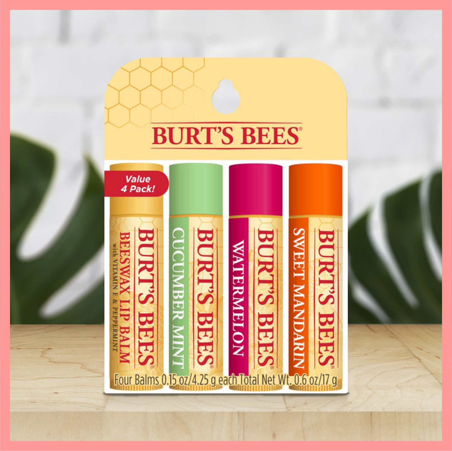 BALSAMO LABIAL DE SUPER FRUTA  4Pack 4/4x0.15oz