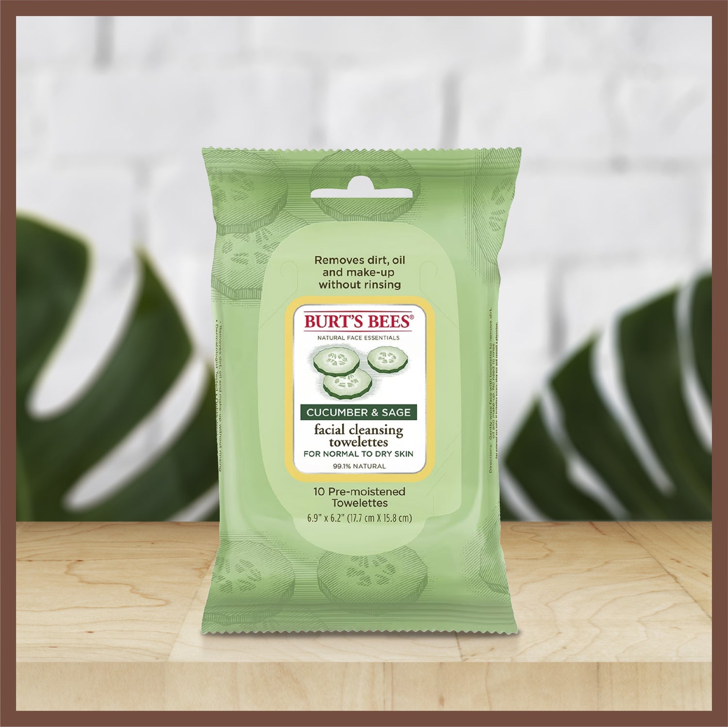 TOALLITAS DE LIMPIEZA FACIAL - PEPINO Y SALVIA 8/10ct